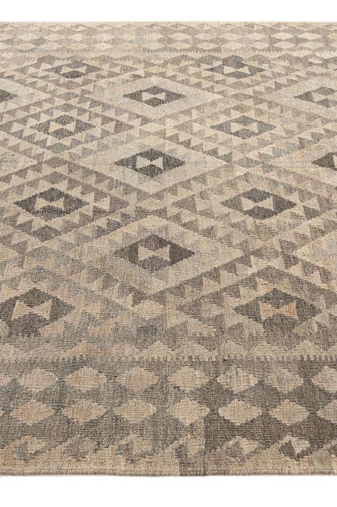 7' x 9' 10 Hand Woven Kilim Maymana Wool Rug