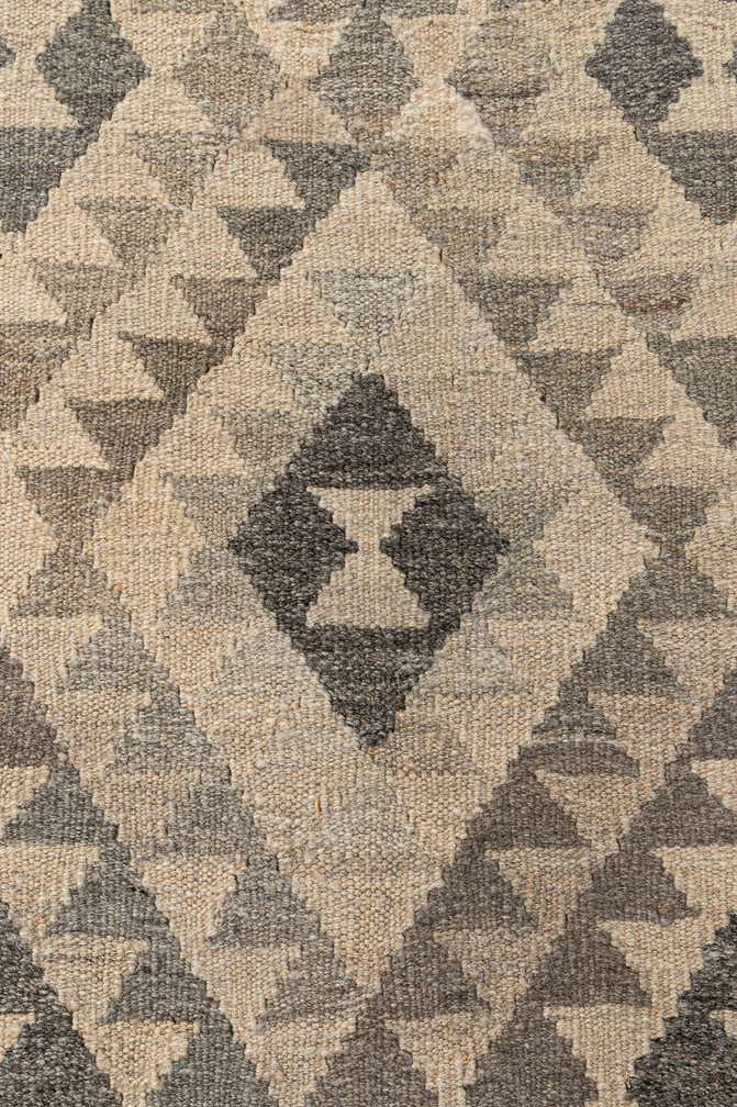 7' x 9' 10 Hand Woven Kilim Maymana Wool Rug