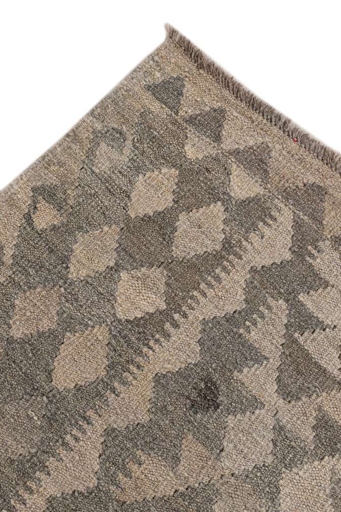 7' x 9' 10 Hand Woven Kilim Maymana Wool Rug