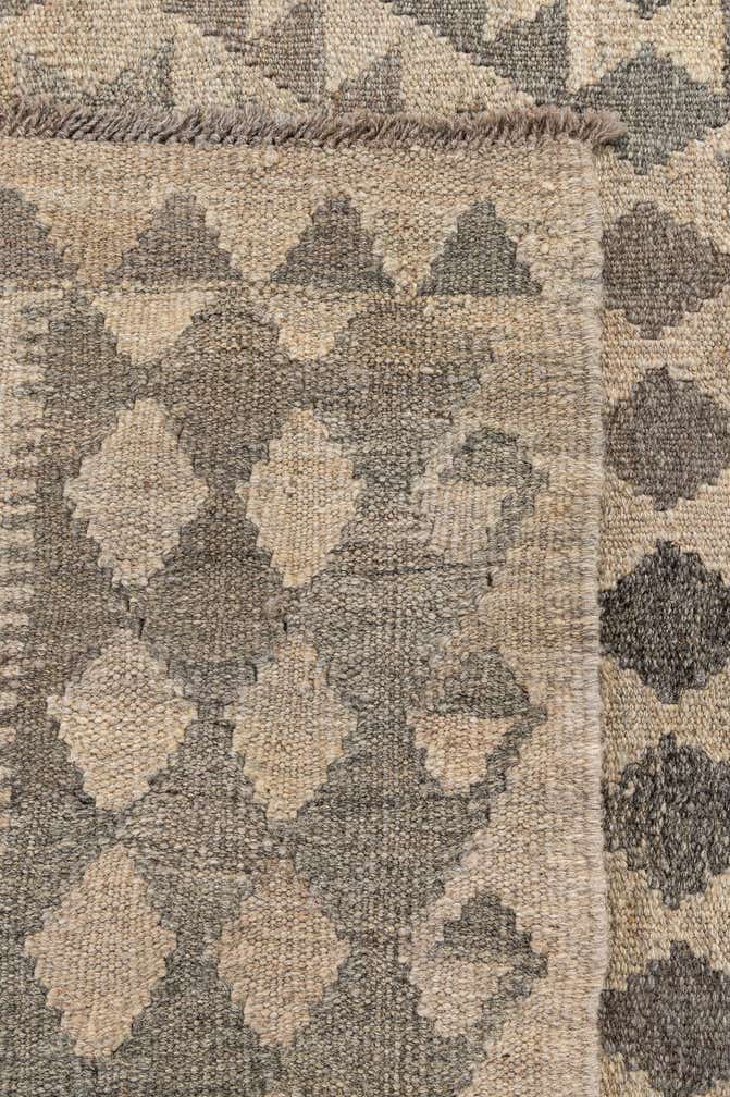 7' x 9' 10 Hand Woven Kilim Maymana Wool Rug