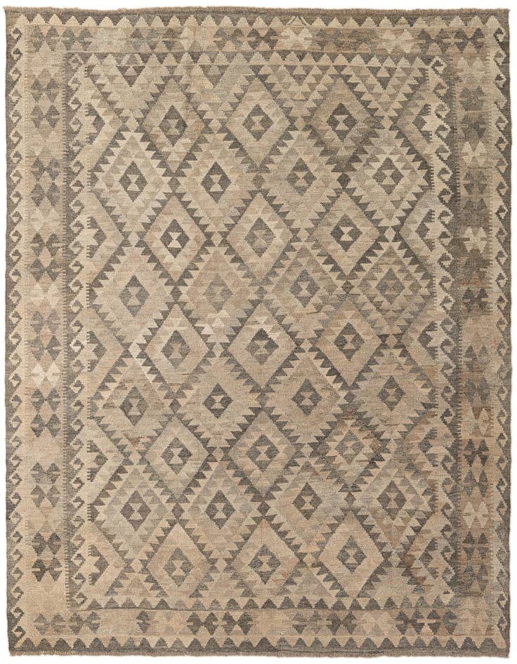 Detail image of 6' 11 x 9' 7 Hand Woven Kilim Maymana Wool Rug