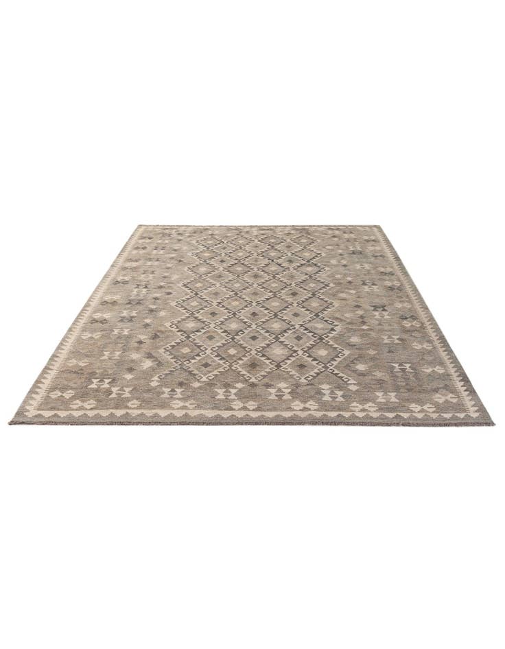 Detail image of 6' 11 x 9' 8 Hand Woven Kilim Maymana Wool Rug