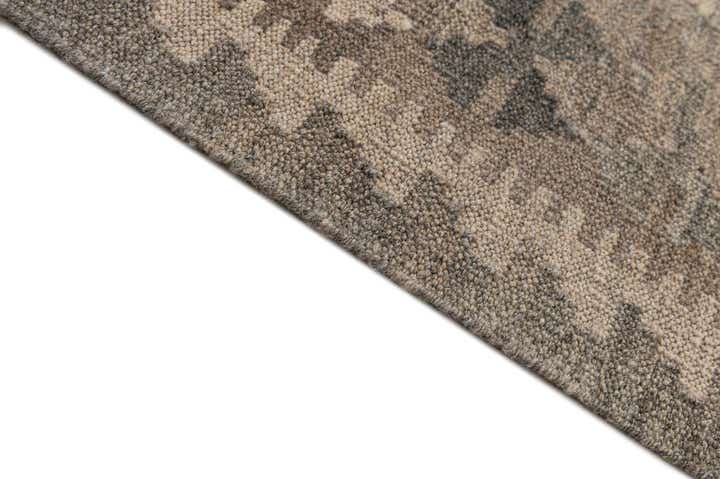 6' 11 x 9' 8 Hand Woven Kilim Maymana Wool Rug