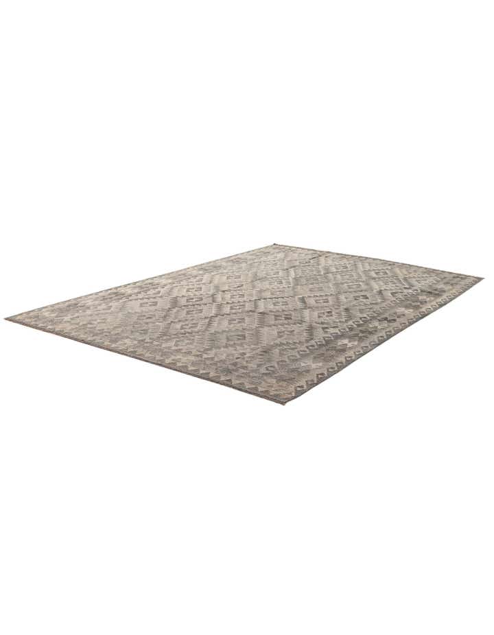 6' 11 x 9' 7 Hand Woven Kilim Maymana Wool Rug