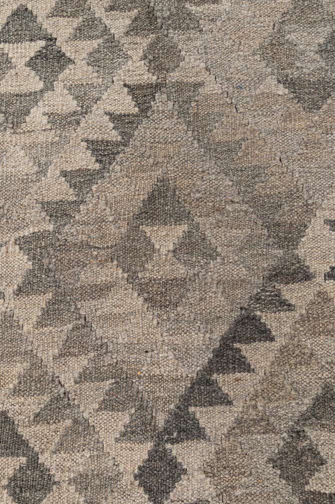 6' 11 x 9' 7 Hand Woven Kilim Maymana Wool Rug