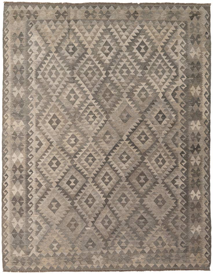 Detail image of 6' 11 x 9' 7 Hand Woven Kilim Maymana Wool Rug