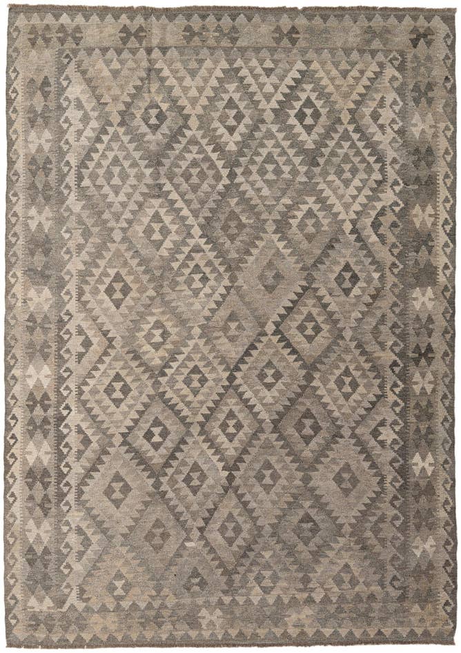 Detail image of 6' 11 x 9' 7 Hand Woven Kilim Maymana Wool Rug