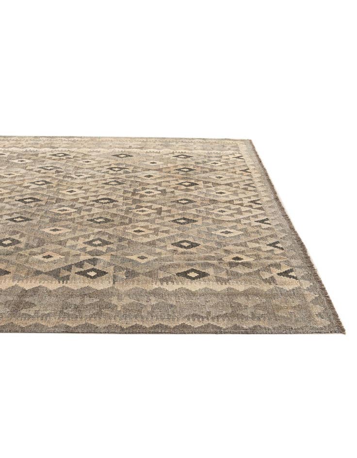 Detail image of 7' x 9' 8  Hand Woven Kilim Maymana Wool Rug