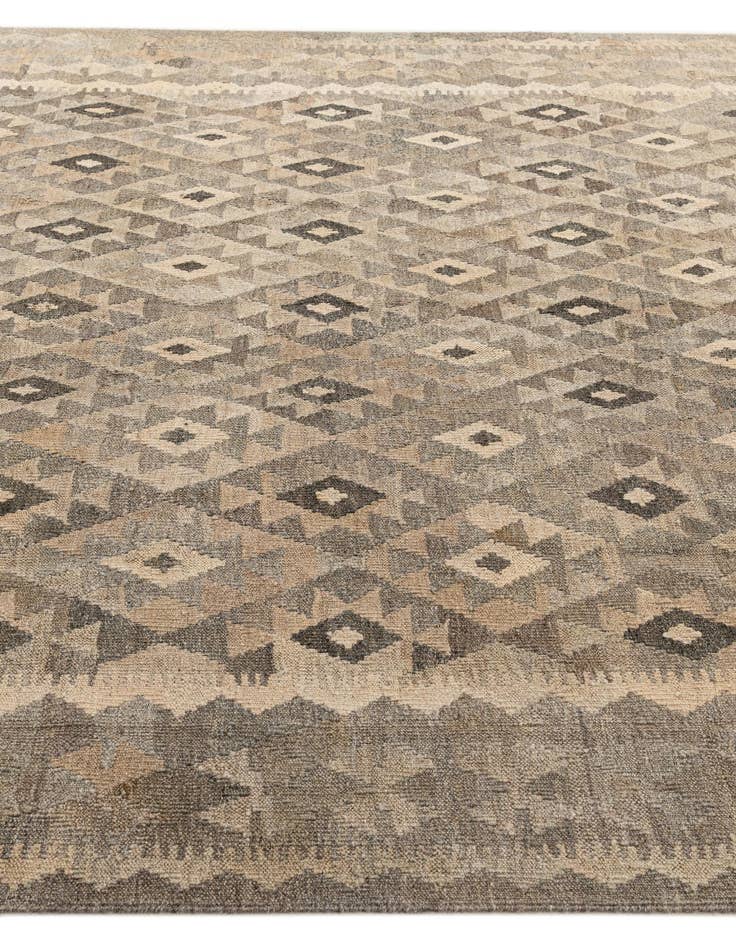 Detail image of 7' x 9' 8  Hand Woven Kilim Maymana Wool Rug