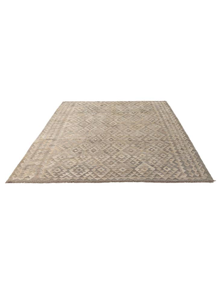 Detail image of 6' 11 x 9' 8 Hand Woven Kilim Maymana Wool Rug