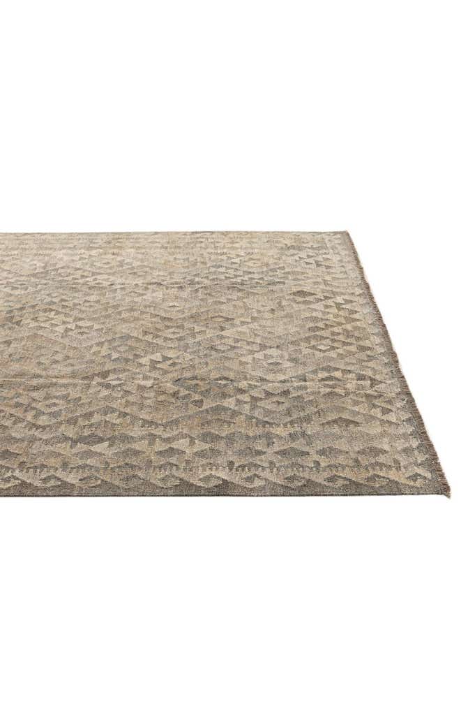 6' 11 x 9' 8 Hand Woven Kilim Maymana Wool Rug