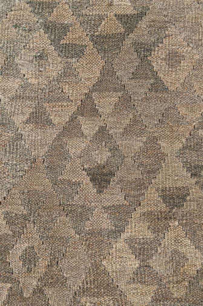 6' 11 x 9' 8 Hand Woven Kilim Maymana Wool Rug