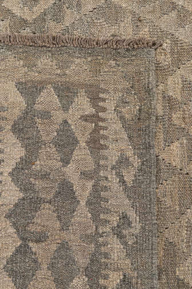6' 11 x 9' 8 Hand Woven Kilim Maymana Wool Rug