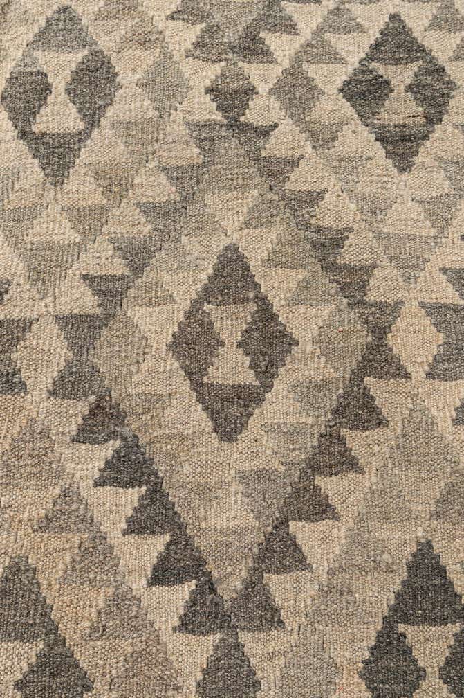 7' x 9' 6 Hand Woven Kilim Maymana Wool Rug