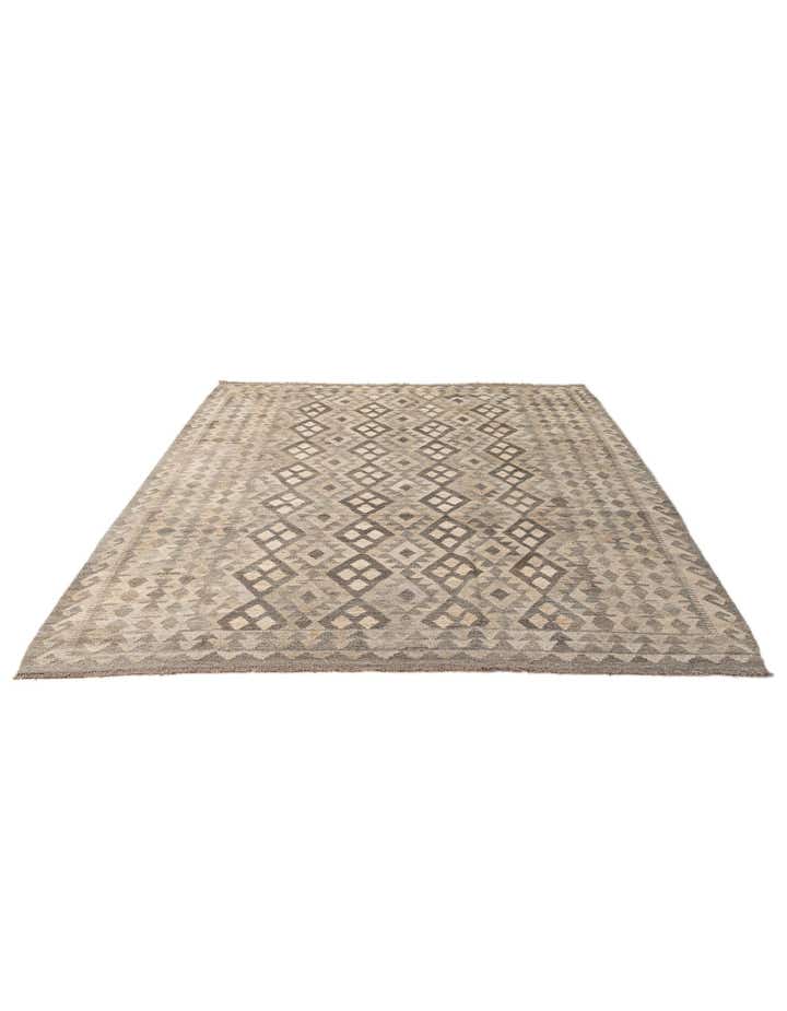 7' 1 x 9' 7 Hand Woven Kilim Maymana Wool Rug