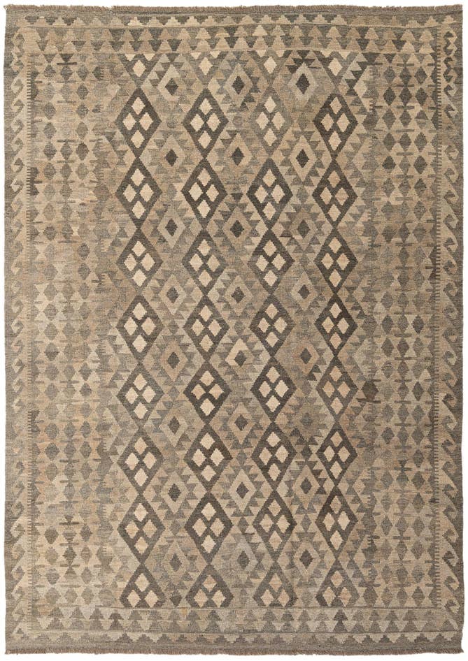 Detail image of 7' 1 x 9' 7 Hand Woven Kilim Maymana Wool Rug