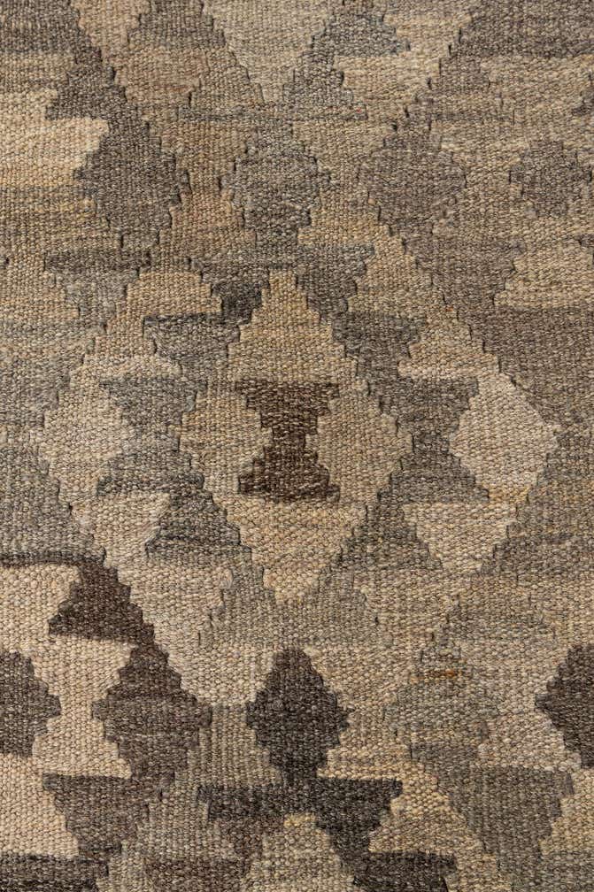 6' 8 x 9' 8 Hand Woven Kilim Maymana Wool Rug