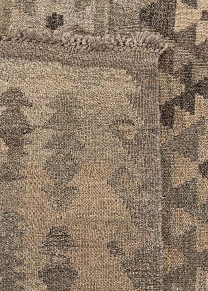 6' 8 x 9' 8 Hand Woven Kilim Maymana Wool Rug