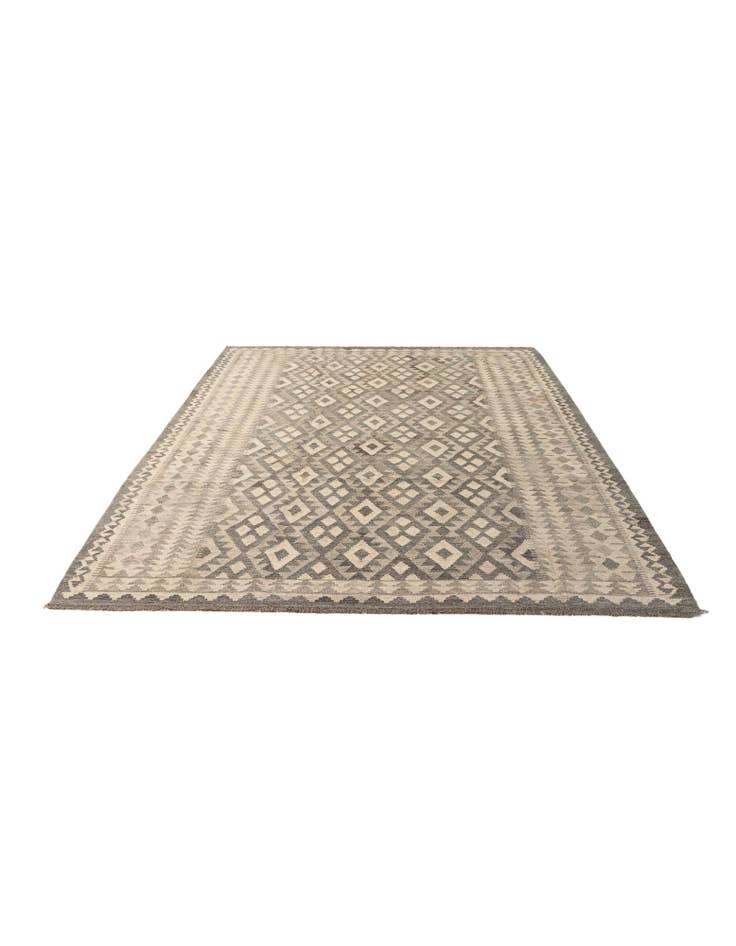 Detail image of 6' 11 x 9' 7 Hand Woven Kilim Maymana Wool Rug