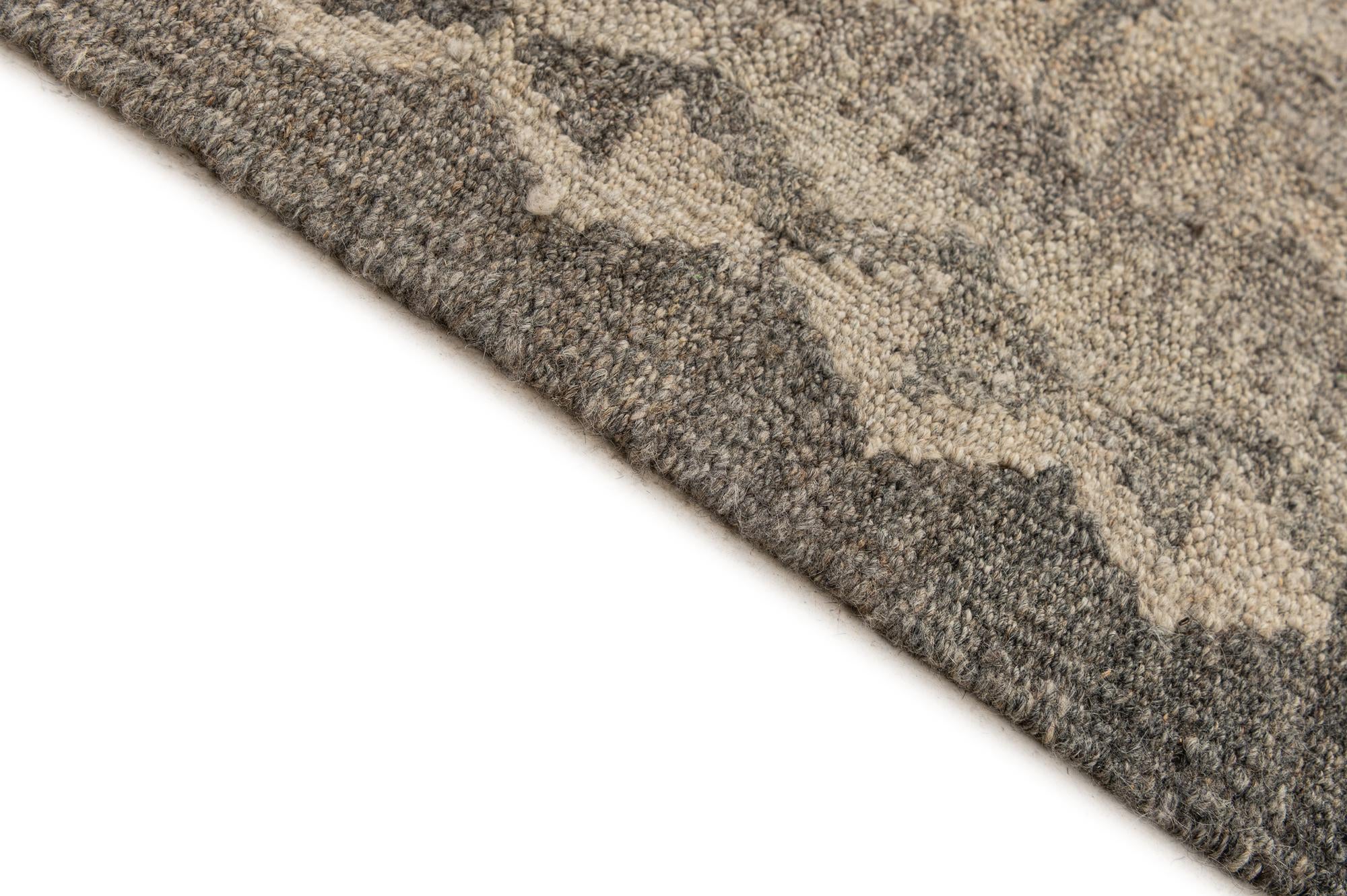 6' 8 x 9' 8 Hand Woven Kilim Maymana Wool Rug