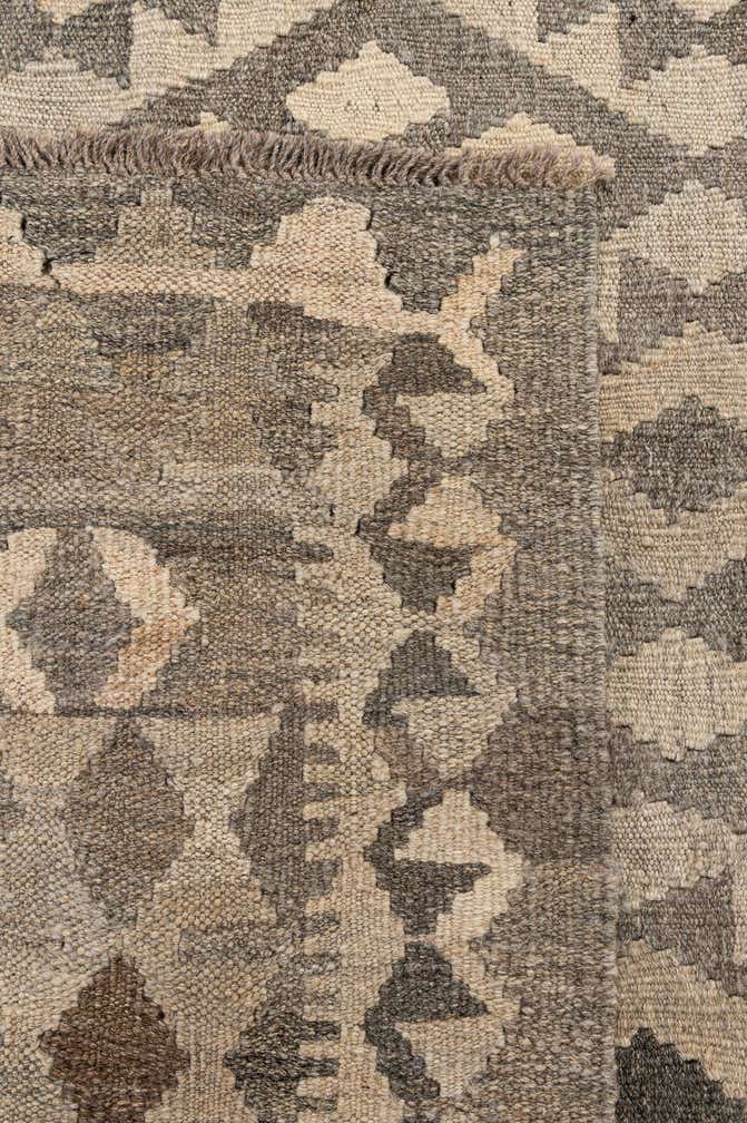 6' 8 x 9' 8 Hand Woven Kilim Maymana Wool Rug