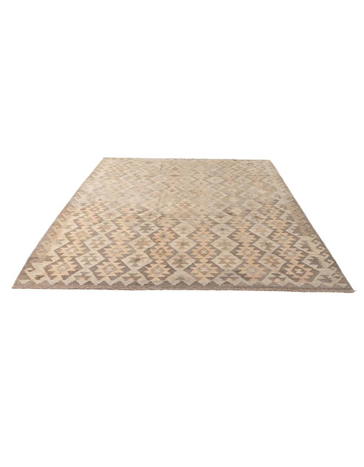 Detail image of 6' 10 x 9' 7 Hand Woven Kilim Maymana Wool Rug