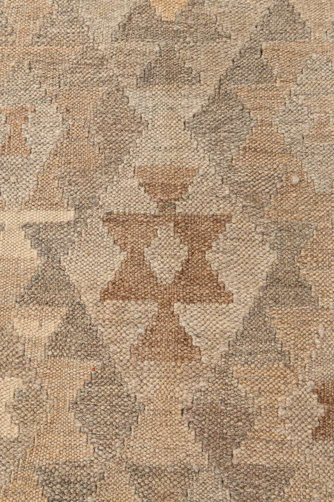 6' 10 x 9' 7 Hand Woven Kilim Maymana Wool Rug