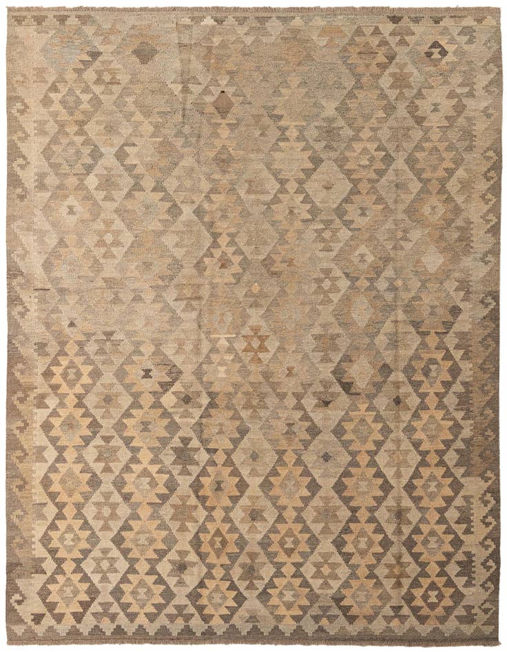 Detail image of 6' 10 x 9' 7 Hand Woven Kilim Maymana Wool Rug