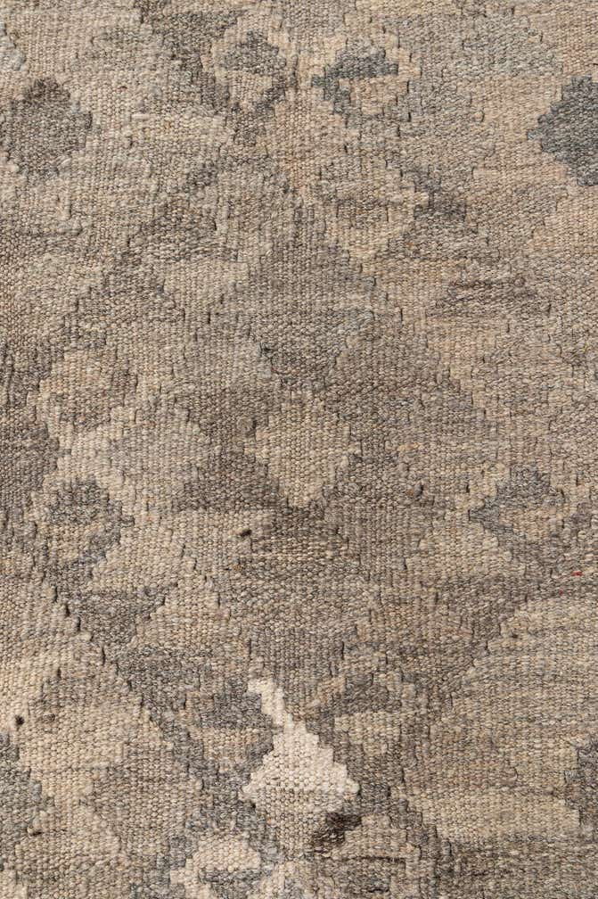 7' x 9' 8 Hand Woven Kilim Maymana Wool Rug