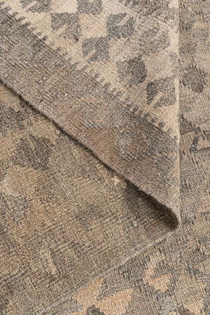 7' x 9' 8 Hand Woven Kilim Maymana Wool Rug