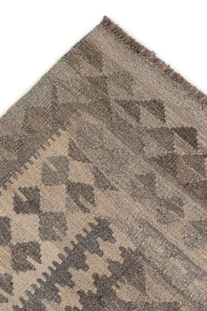 7' x 9' 8 Hand Woven Kilim Maymana Wool Rug