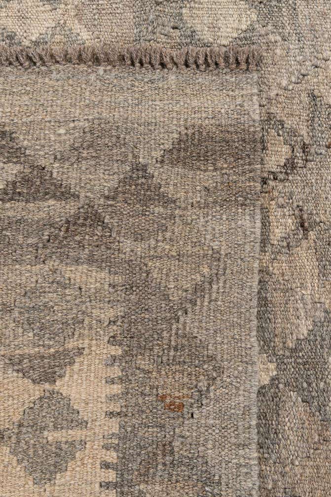 7' x 9' 8 Hand Woven Kilim Maymana Wool Rug