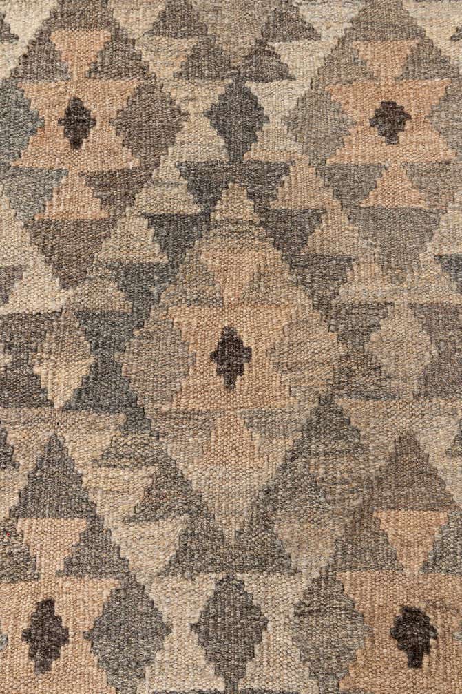 6' 11 x 9' 7 Hand Woven Kilim Maymana Wool Rug