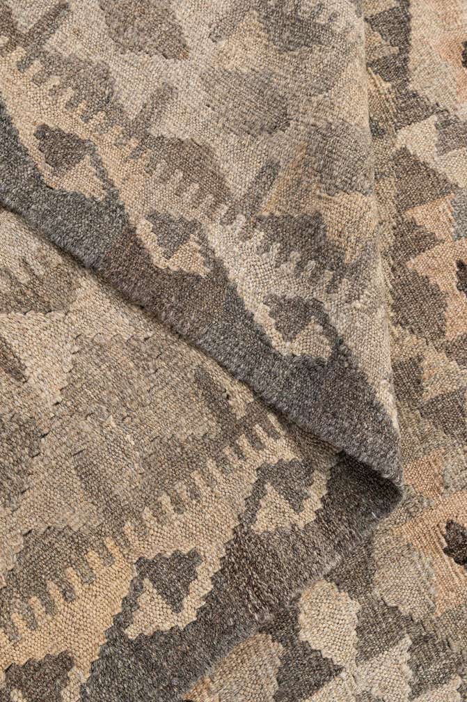 6' 11 x 9' 7 Hand Woven Kilim Maymana Wool Rug