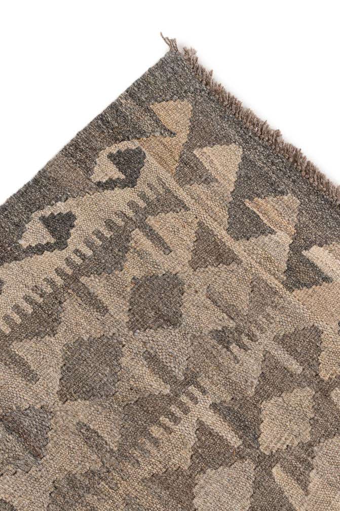 6' 11 x 9' 7 Hand Woven Kilim Maymana Wool Rug