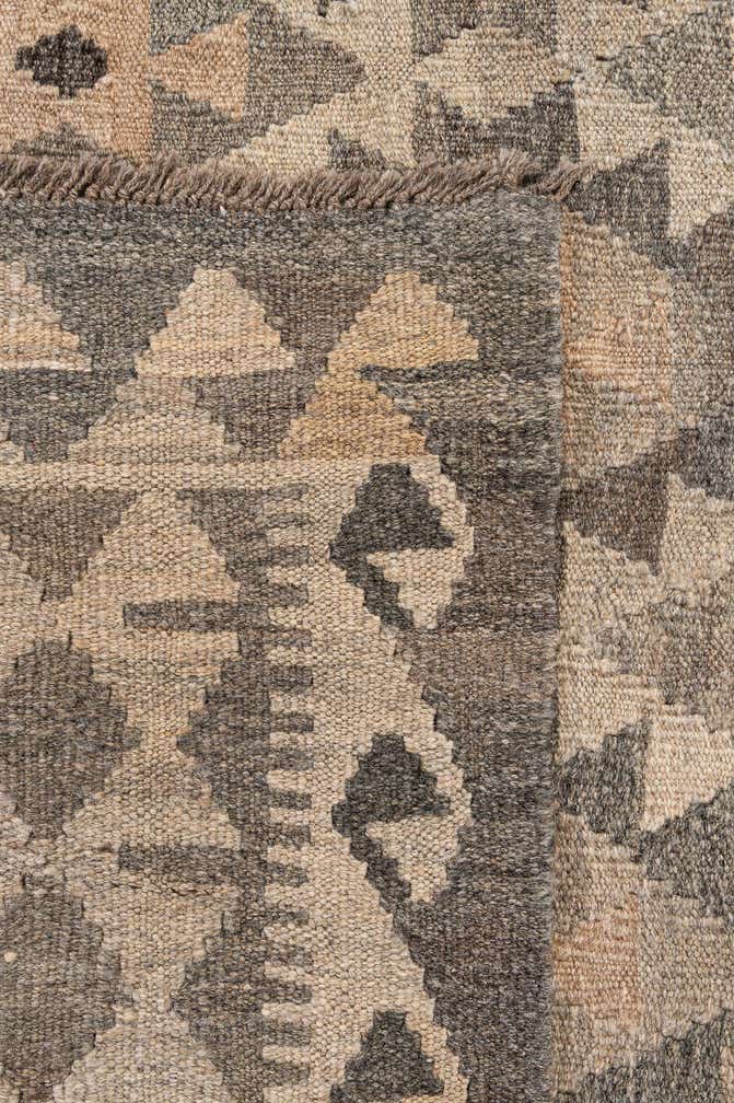 6' 11 x 9' 7 Hand Woven Kilim Maymana Wool Rug