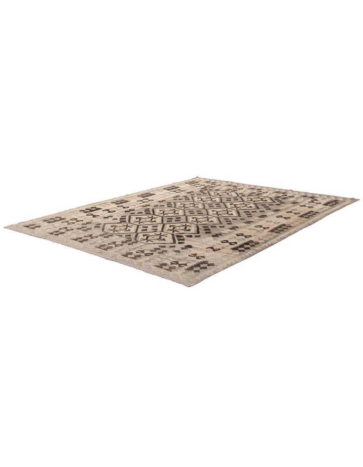 Detail image of 6' 11 x 9' 5 Hand Woven Kilim Maymana Wool Rug