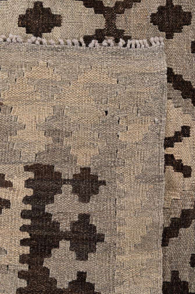 6' 11 x 9' 5 Hand Woven Kilim Maymana Wool Rug