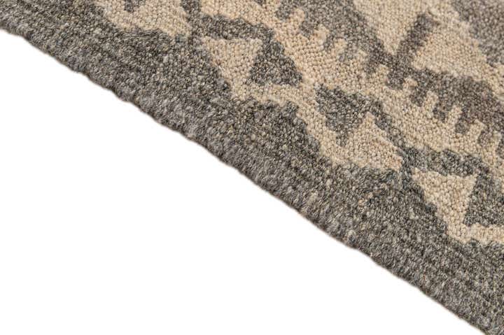 6' 10 x 9' 7 Hand Woven Kilim Maymana Wool Rug
