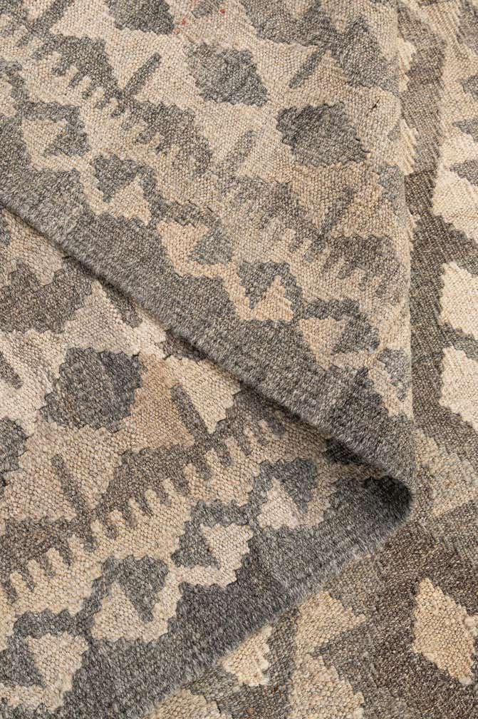 6' 10 x 9' 7 Hand Woven Kilim Maymana Wool Rug