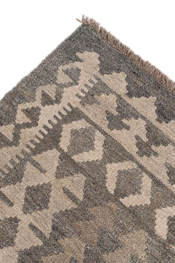 6' 10 x 9' 7 Hand Woven Kilim Maymana Wool Rug