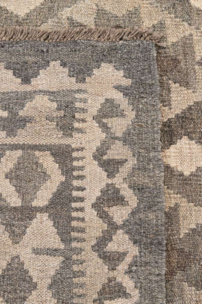 6' 10 x 9' 7 Hand Woven Kilim Maymana Wool Rug