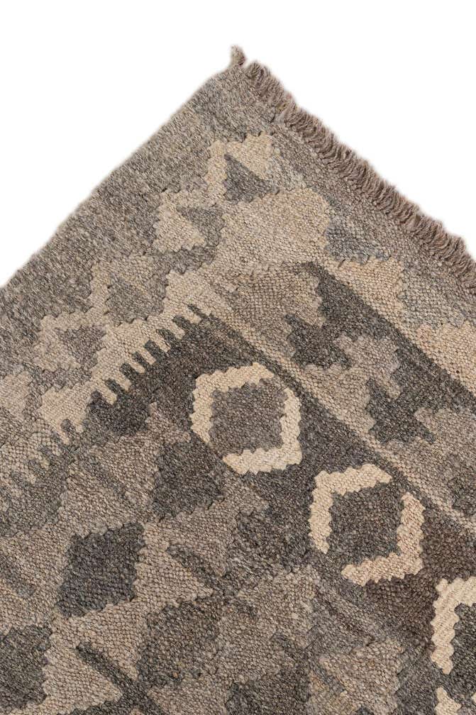 6' 10 x 9' 7 Hand Woven Kilim Maymana Wool Rug