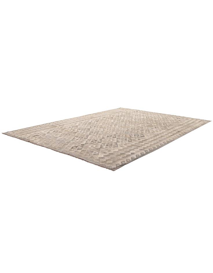 Detail image of 6' 11 x 9' 9  Hand Woven Kilim Maymana Wool Rug