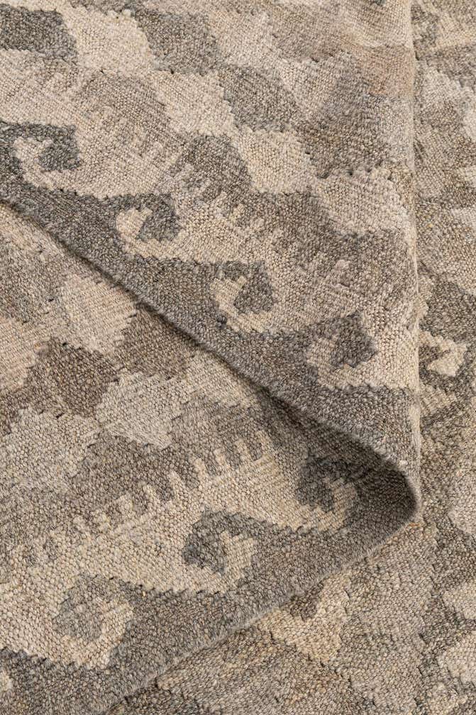 6' 11 x 9' 9 Hand Woven Kilim Maymana Wool Rug