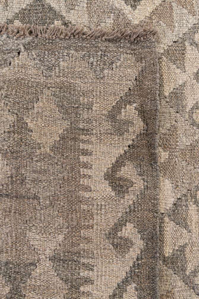 6' 11 x 9' 9 Hand Woven Kilim Maymana Wool Rug