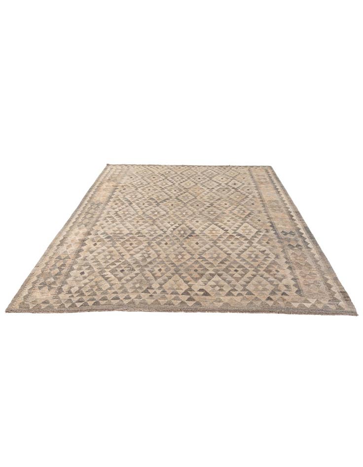 Detail image of 6' 7 x 9' 7 Hand Woven Kilim Maymana Wool Rug