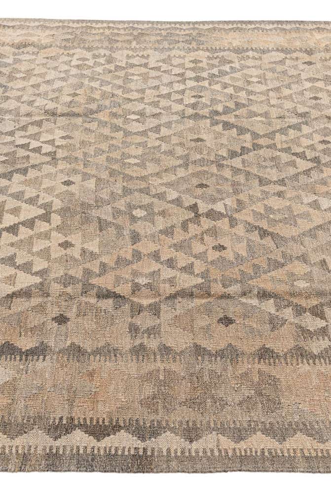 6' 7 x 9' 7 Hand Woven Kilim Maymana Wool Rug