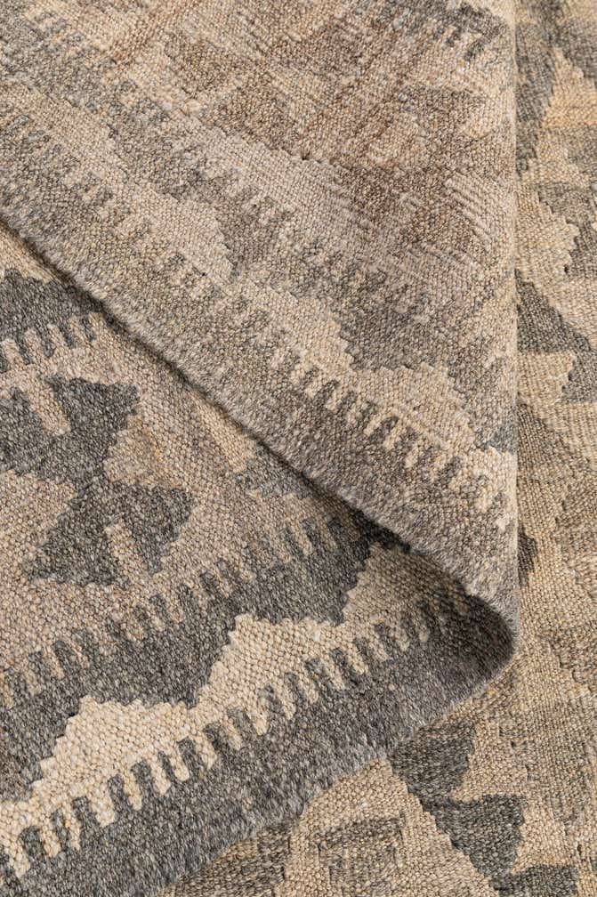 6' 7 x 9' 7 Hand Woven Kilim Maymana Wool Rug