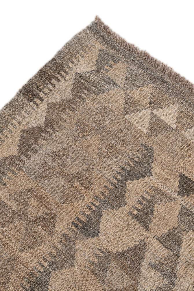 6' 7 x 9' 7 Hand Woven Kilim Maymana Wool Rug